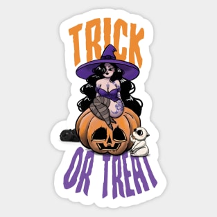 Pumpkin Witch Sticker